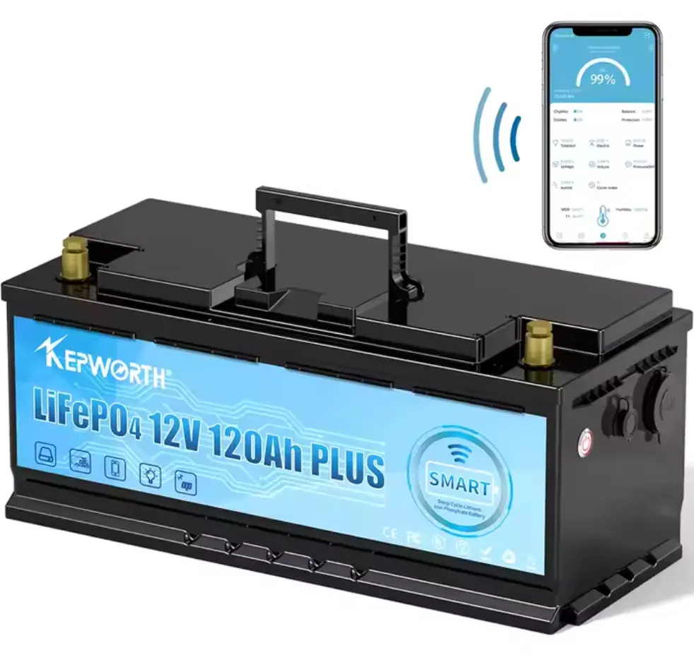 Kepworth 12,8V-120AH accu met bluetooth